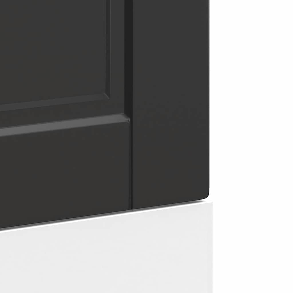 vidaXL Dishwasher Panel Porto Black 45x1,5x57 cm Engineered Wood