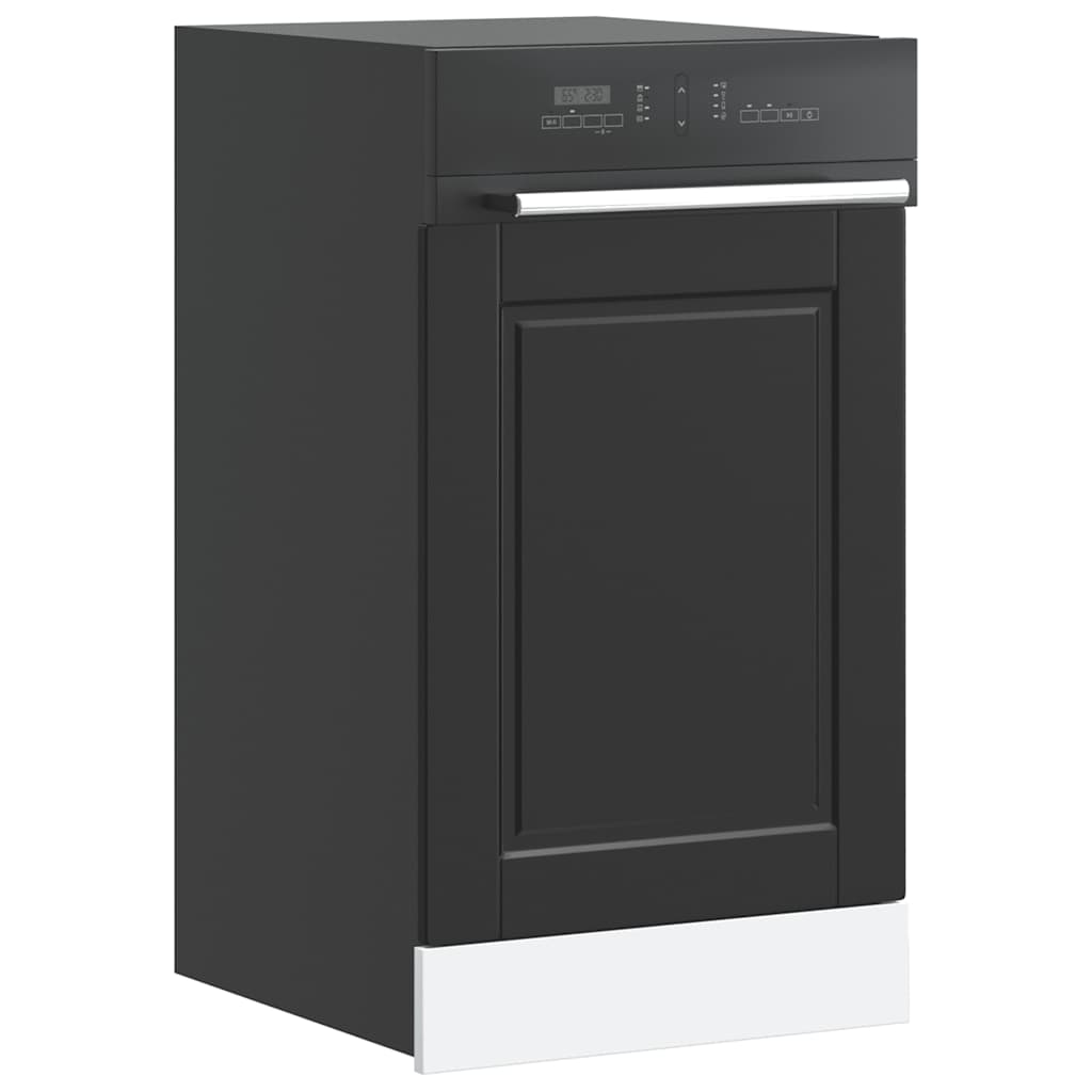 vidaXL Dishwasher Panel Porto Black 45x1,5x57 cm Engineered Wood