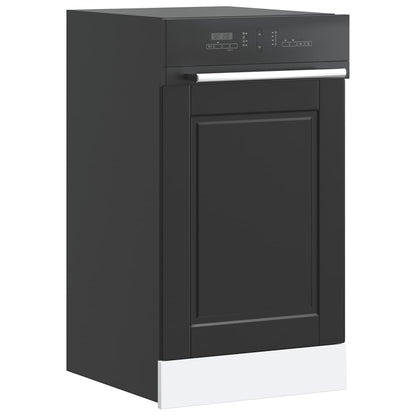vidaXL Dishwasher Panel Porto Black 45x1,5x57 cm Engineered Wood
