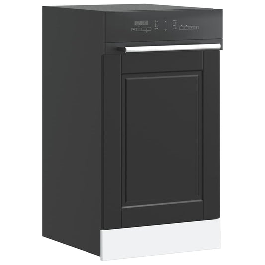 vidaXL Dishwasher Panel Porto Black 45x1,5x57 cm Engineered Wood