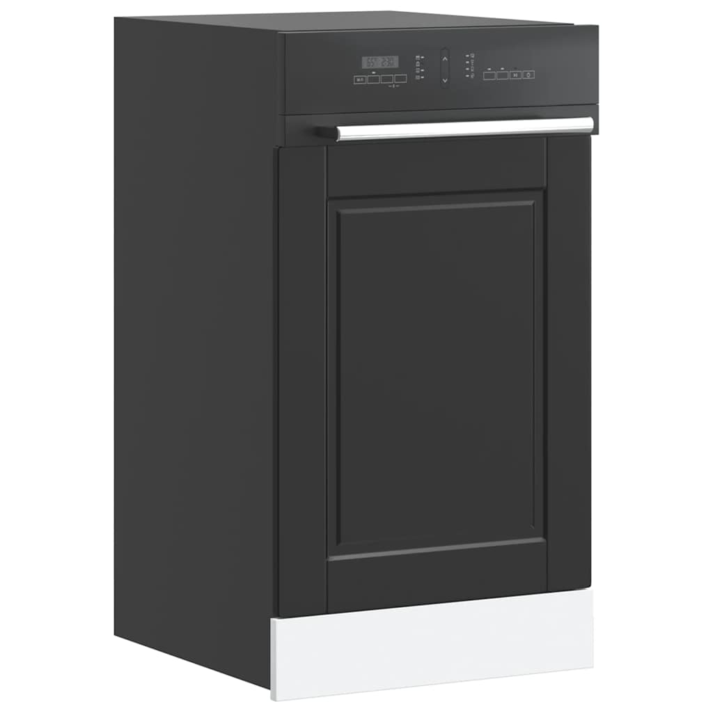 vidaXL Dishwasher Panel Porto Black 45x1,5x57 cm Engineered Wood