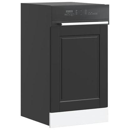 vidaXL Dishwasher Panel Porto Black 45x1,5x57 cm Engineered Wood