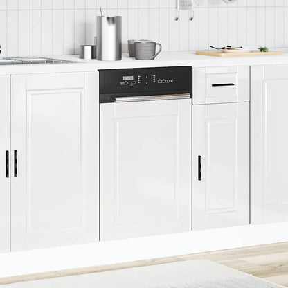 vidaXL Dishwasher Panel Porto High Gloss White 45x1,5x57 cm Engineered Wood