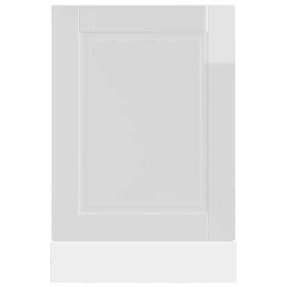 vidaXL Dishwasher Panel Porto High Gloss White 45x1,5x57 cm Engineered Wood
