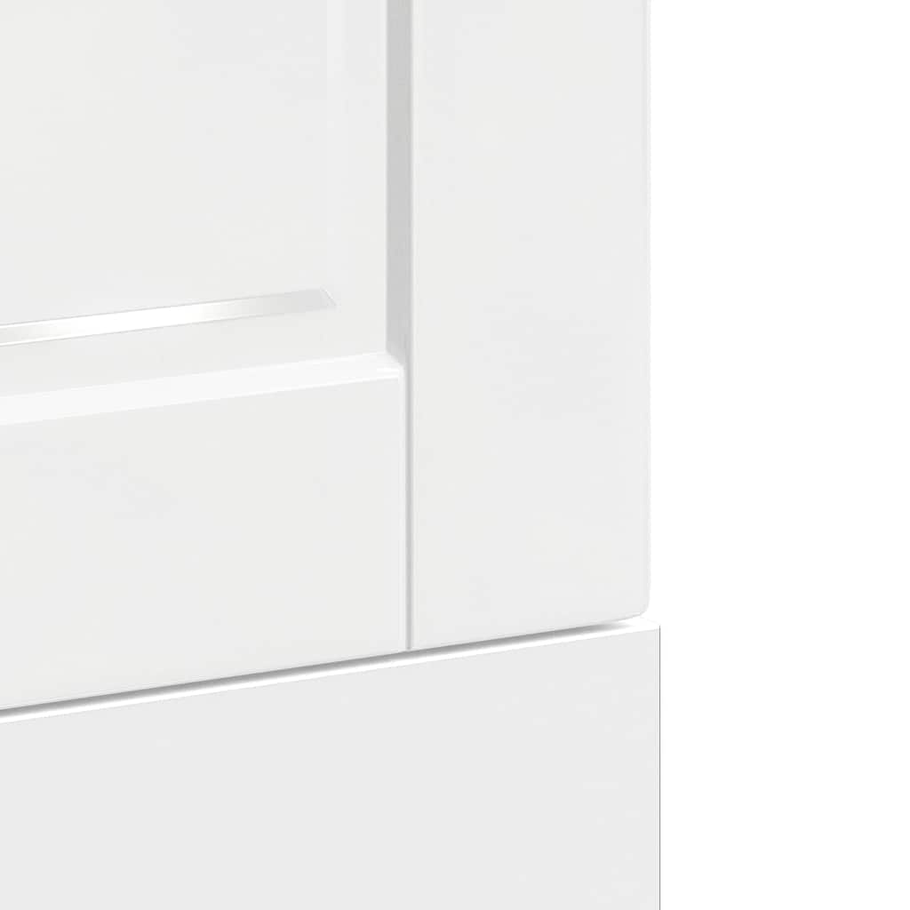 vidaXL Dishwasher Panel Porto High Gloss White 45x1,5x57 cm Engineered Wood