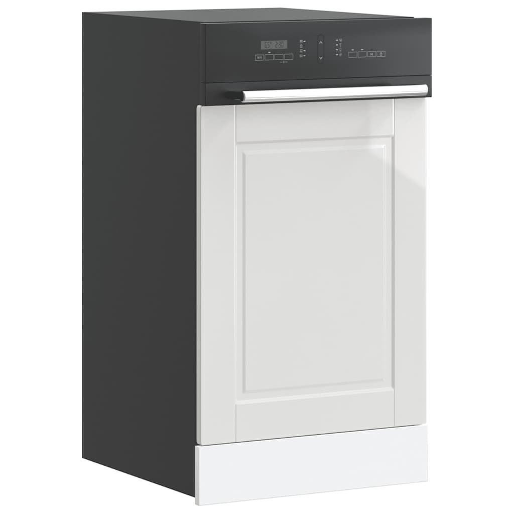 vidaXL Dishwasher Panel Porto High Gloss White 45x1,5x57 cm Engineered Wood