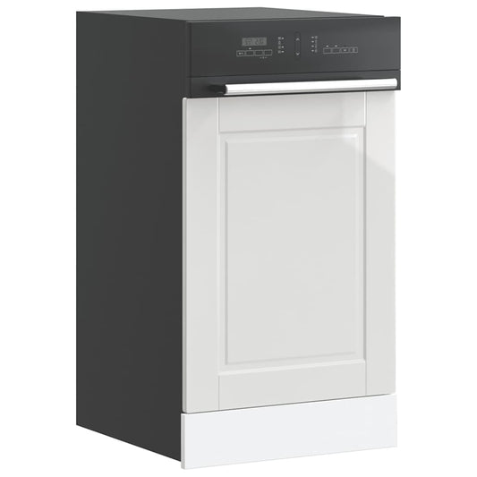 vidaXL Dishwasher Panel Porto High Gloss White 45x1,5x57 cm Engineered Wood