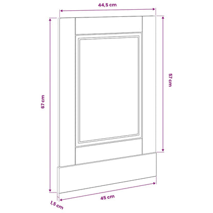vidaXL Dishwasher Panel Porto Sonoma Oak 45x1,5x57 cm Engineered Wood