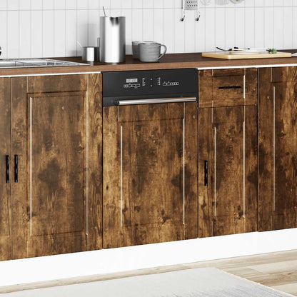 vidaXL Dishwasher Panel "Porto" Smoked Oak 45x1,5x57 cm Engineered Wood