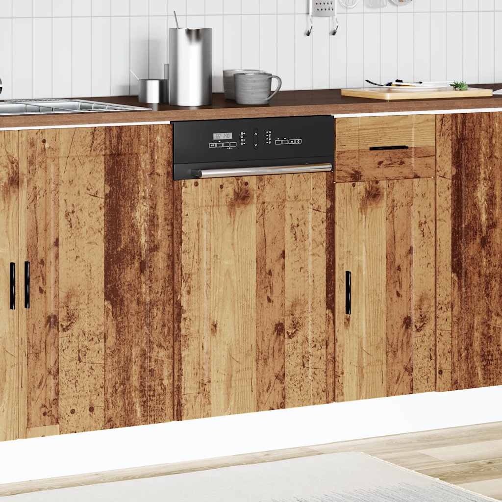 vidaXL Dishwasher Panel "Porto" Old Wood 45x1,5x57 cm Engineered Wood