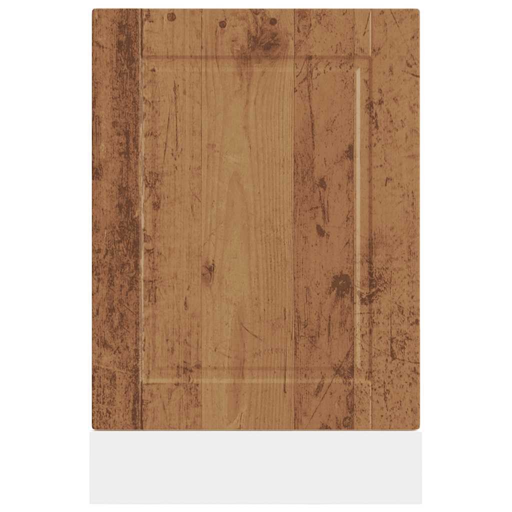 vidaXL Dishwasher Panel Porto Old Wood 45x1,5x57 cm Engineered Wood