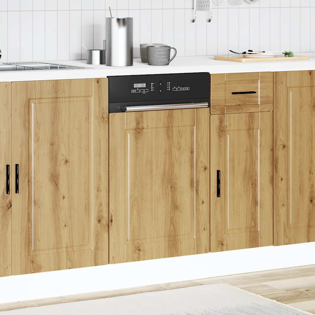vidaXL Dishwasher Panel Porto Artisan Oak 45x1,5x57 cm Engineered Wood