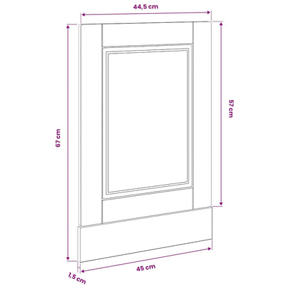 vidaXL Dishwasher Panel "Porto" Artisan Oak 45x1,5x57 cm Engineered Wood