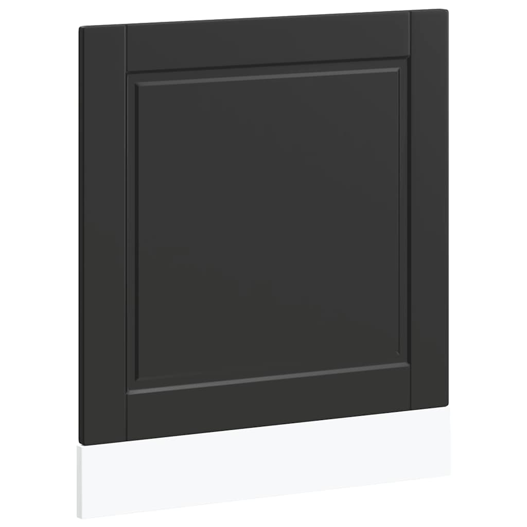 vidaXL Dishwasher Panel Porto Black 60x1.5x57 cm Engineered Wood
