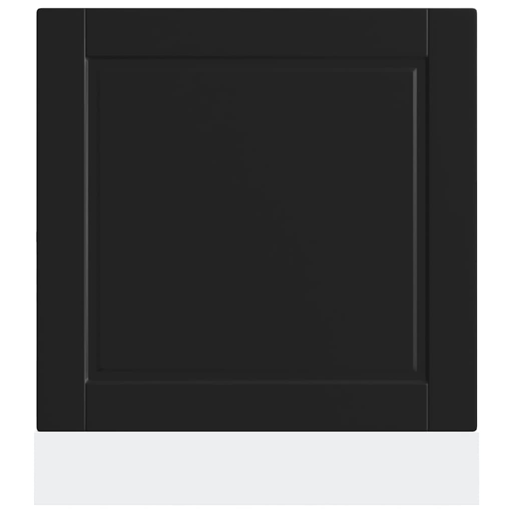 vidaXL Dishwasher Panel Porto Black 60x1.5x57 cm Engineered Wood