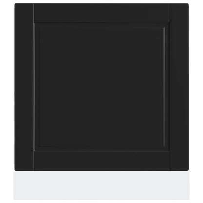 vidaXL Dishwasher Panel Porto Black 60x1.5x57 cm Engineered Wood