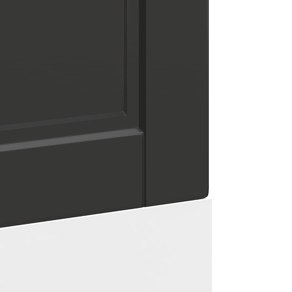 vidaXL Dishwasher Panel Porto Black 60x1.5x57 cm Engineered Wood
