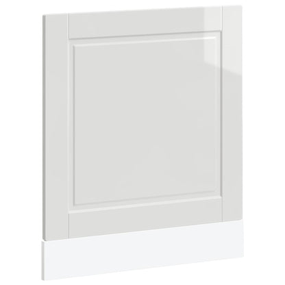 vidaXL Dishwasher Panel Porto High Gloss White 60x1.5x57 cm Engineered Wood