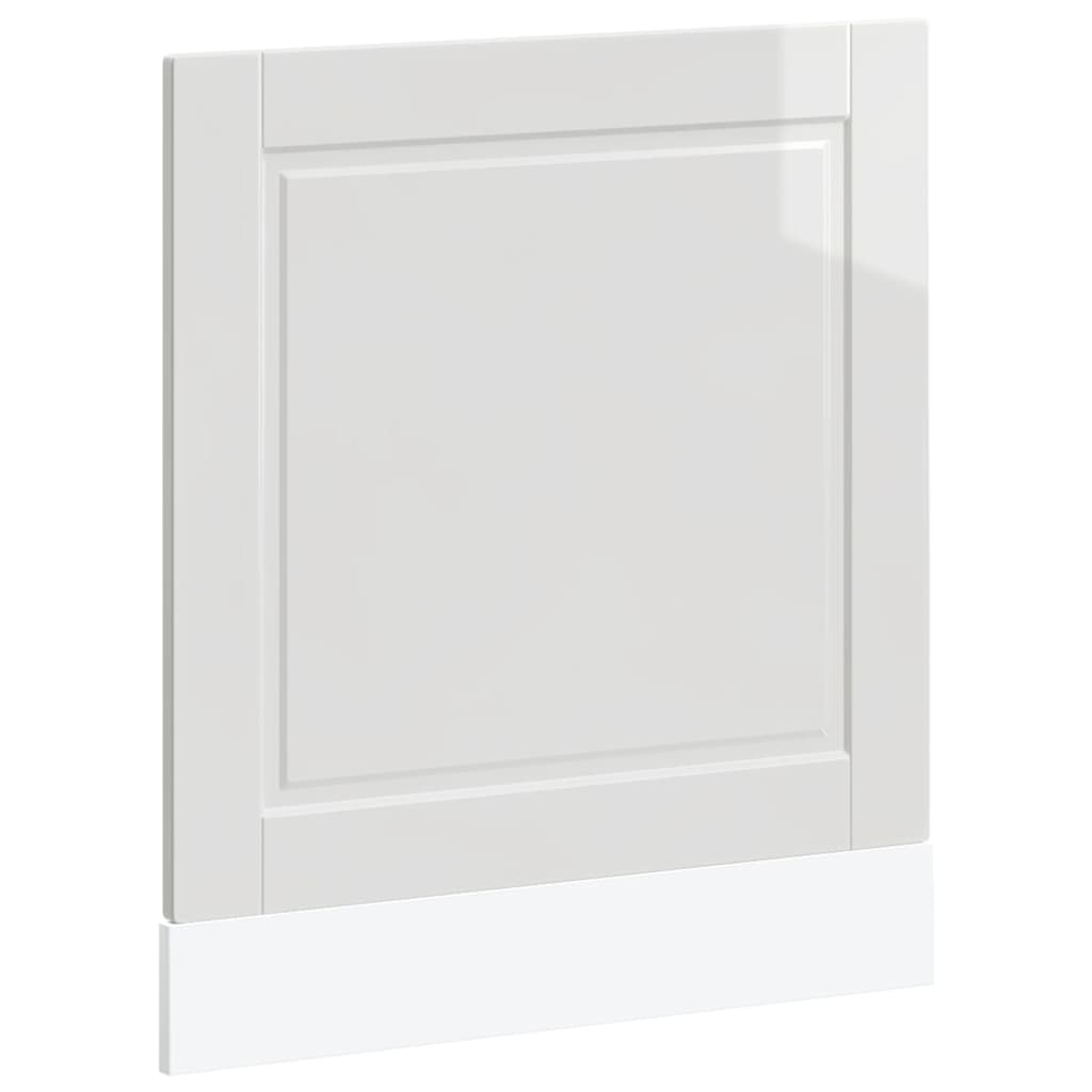 vidaXL Dishwasher Panel "Porto" High Gloss White 60x1,5x57 cm Engineered Wood