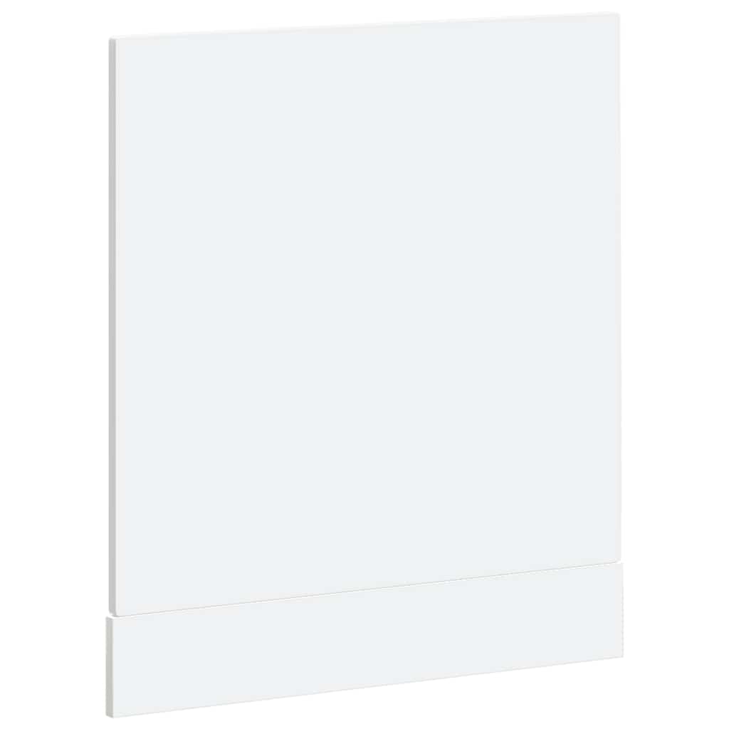 vidaXL Dishwasher Panel Porto High Gloss White 60x1.5x57 cm Engineered Wood