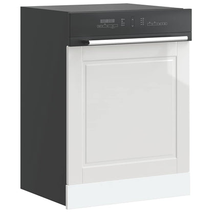 vidaXL Dishwasher Panel "Porto" High Gloss White 60x1,5x57 cm Engineered Wood