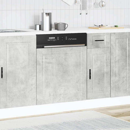 vidaXL Dishwasher Panel Porto Concrete Grey 60x1.5x57 cm Engineered Wood