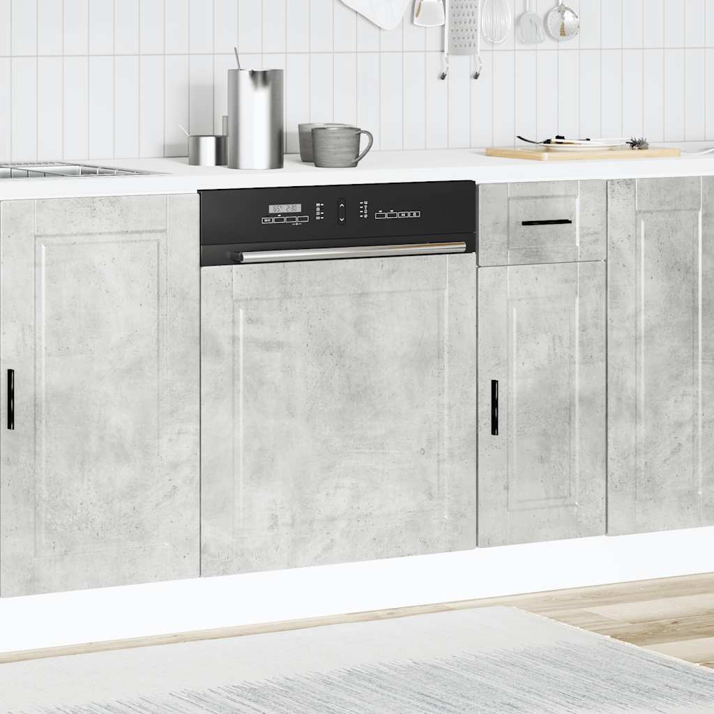 vidaXL Dishwasher Panel "Porto" Concrete Grey 60x1,5x57 cm Engineered Wood