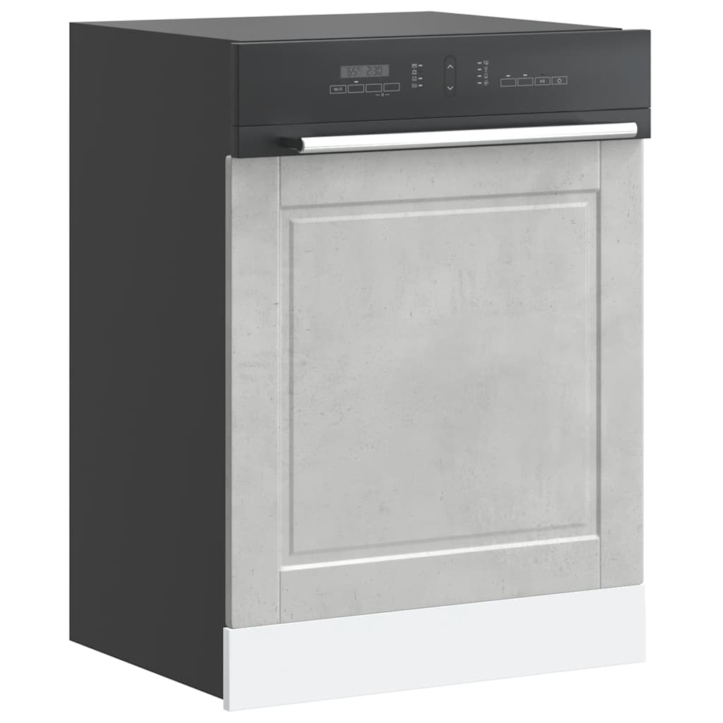 vidaXL Dishwasher Panel Porto Concrete Grey 60x1.5x57 cm Engineered Wood