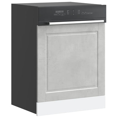 vidaXL Dishwasher Panel Porto Concrete Grey 60x1.5x57 cm Engineered Wood