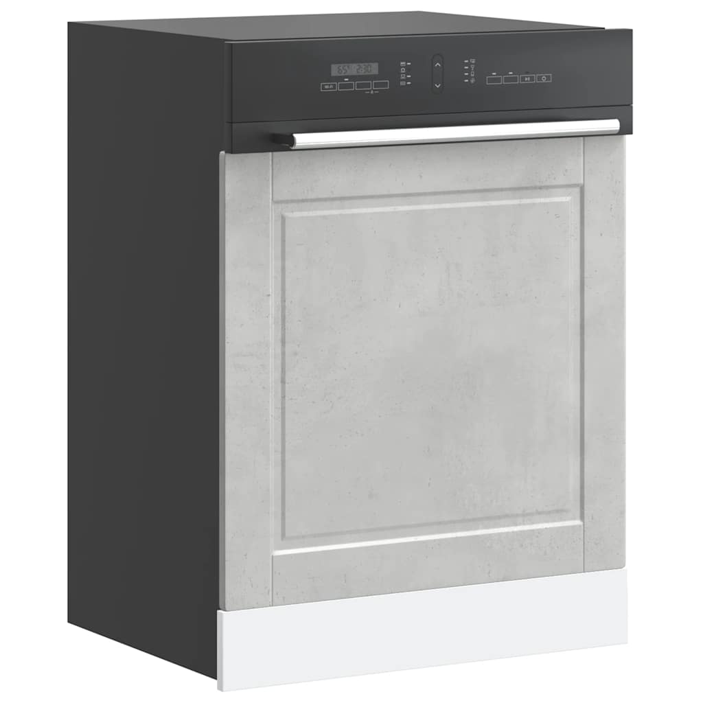 vidaXL Dishwasher Panel "Porto" Concrete Grey 60x1,5x57 cm Engineered Wood