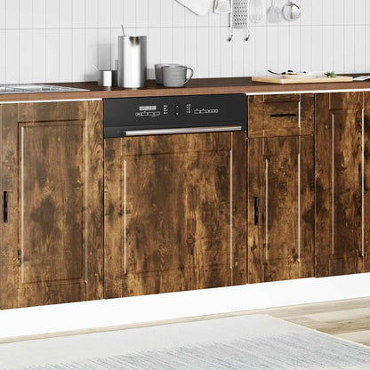 vidaXL Dishwasher Panel Porto Smoked Oak 60x1.5x57 cm Engineered Wood