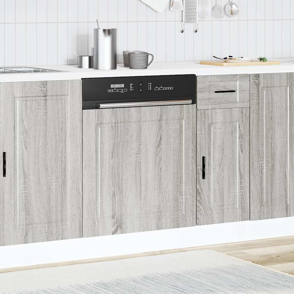 vidaXL Dishwasher Panel Porto Grey Sonoma 60x1.5x57 cm Engineered Wood