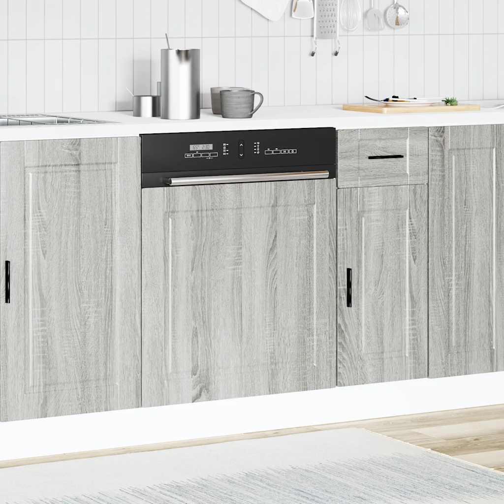 vidaXL Dishwasher Panel "Porto" Grey Sonoma 60x1,5x57 cm Engineered Wood