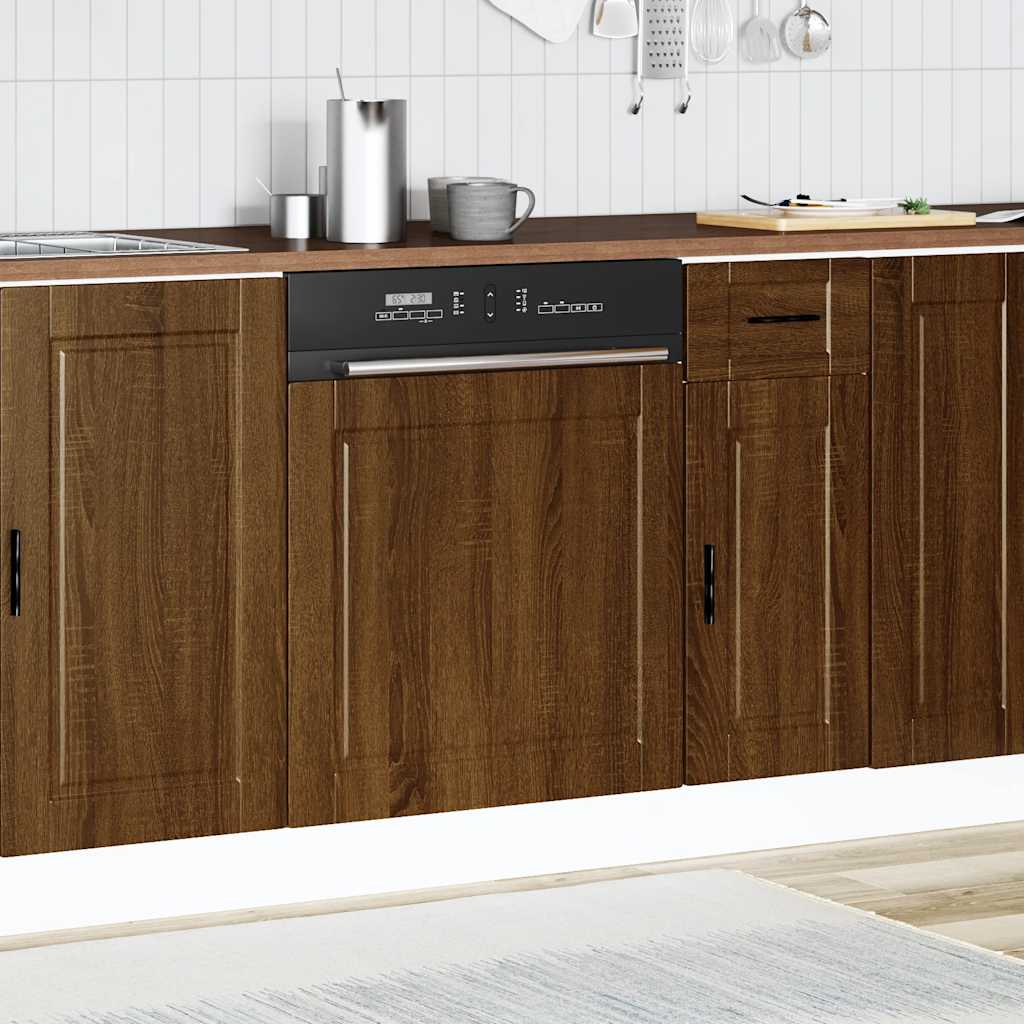 vidaXL Dishwasher Panel Porto Brown Oak 60x1.5x57 cm Engineered Wood