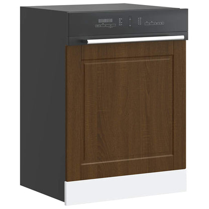 vidaXL Dishwasher Panel Porto Brown Oak 60x1.5x57 cm Engineered Wood