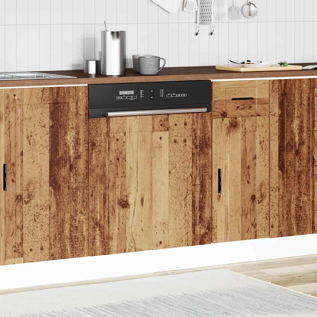 vidaXL Dishwasher Panel Porto Old Wood 60x1.5x57 cm Engineered Wood