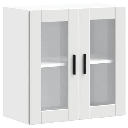 vidaXL Kitchen Wall Cabinet with Glass Door Porto White