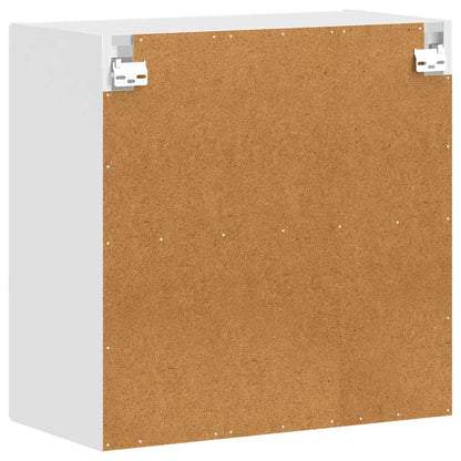 vidaXL Kitchen Wall Cabinet with Glass Door Porto White