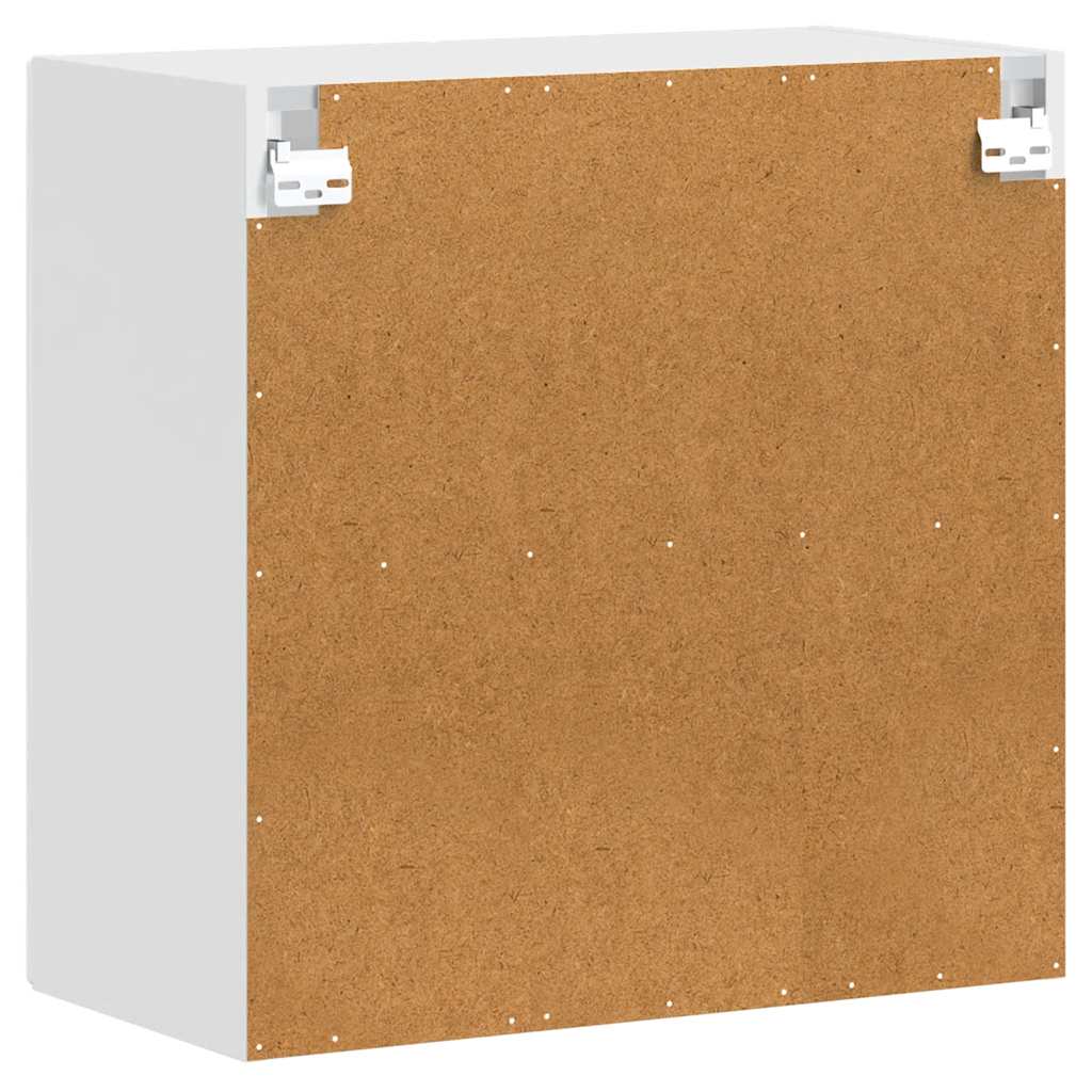 vidaXL Kitchen Wall Cabinet with Glass Door "Porto" High Gloss White