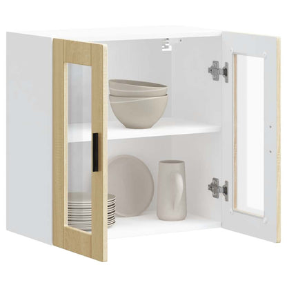 vidaXL Kitchen Wall Cabinet with Glass Door Porto Sonoma Oak