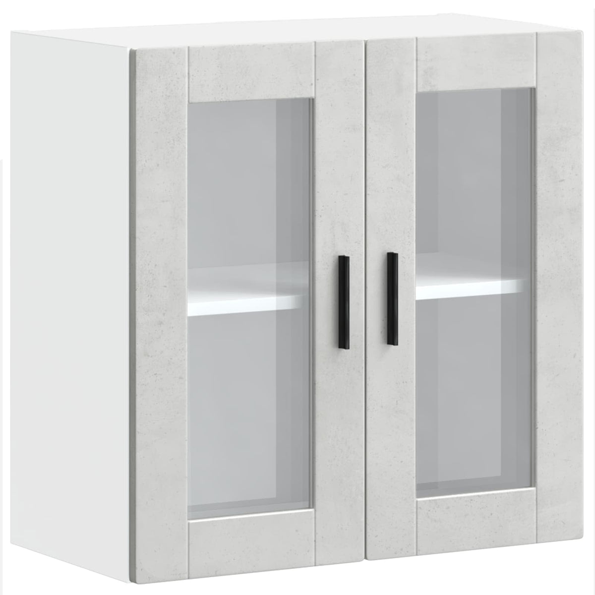 vidaXL Kitchen Wall Cabinet with Glass Door "Porto" Concrete Grey