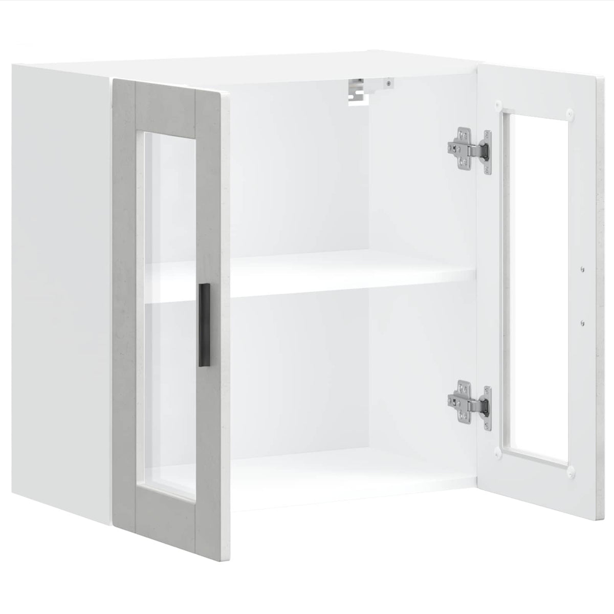 vidaXL Kitchen Wall Cabinet with Glass Door "Porto" Concrete Grey