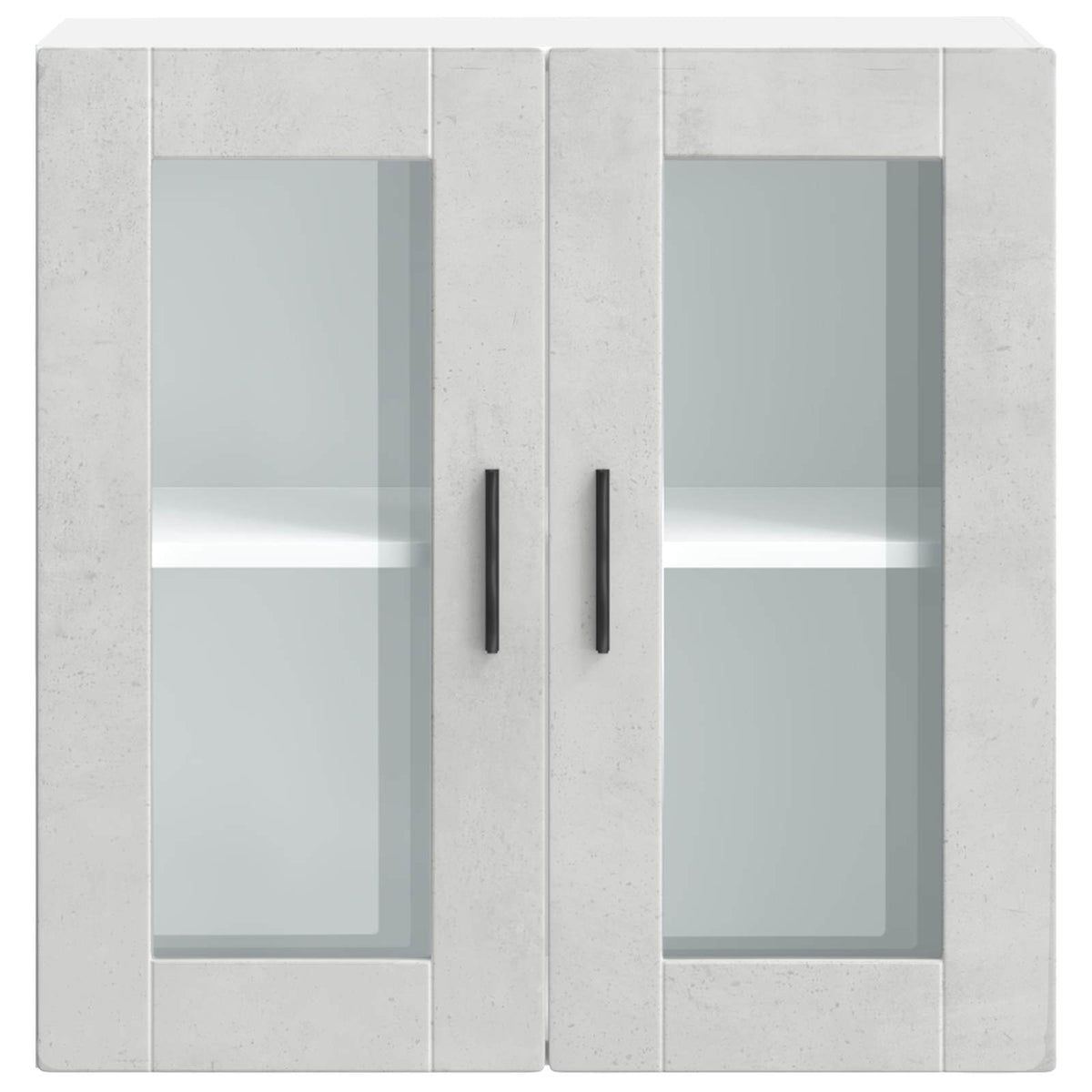 vidaXL Kitchen Wall Cabinet with Glass Door "Porto" Concrete Grey