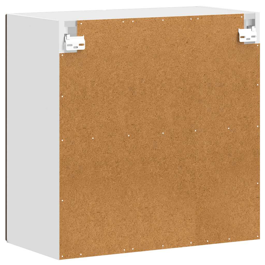 vidaXL Kitchen Wall Cabinet with Glass Door "Porto" Brown Oak