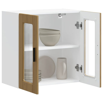 vidaXL Kitchen Wall Cabinet with Glass Door Porto Artisan Oak