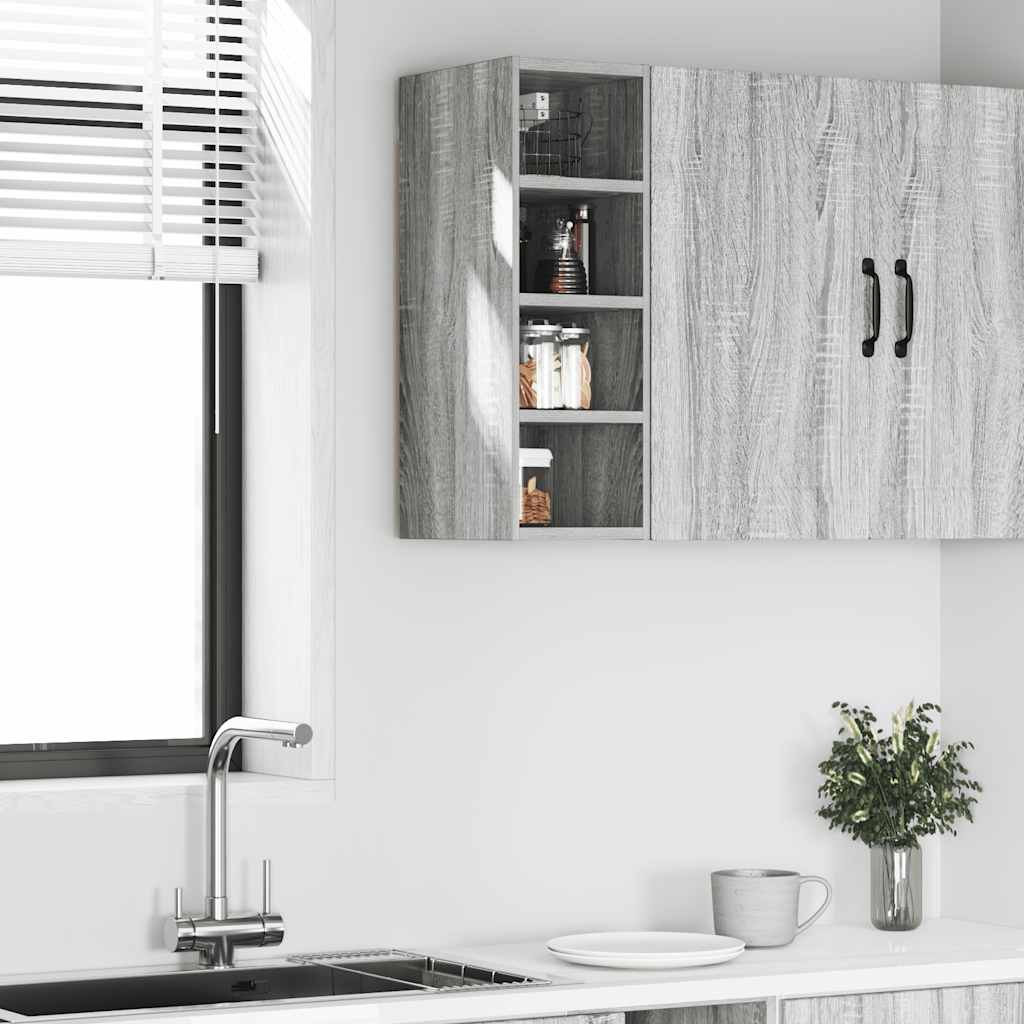 vidaXL Hanging Cabinet Riga Grey Sonoma 20x29.5x60 cm Engineered Wood