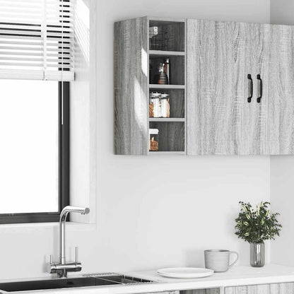 vidaXL Hanging Cabinet Riga Grey Sonoma 20x29.5x60 cm Engineered Wood