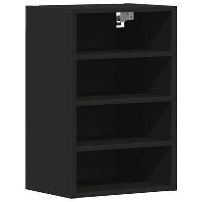 vidaXL Hanging Cabinet Riga Black 40x29.5x60 cm Engineered Wood