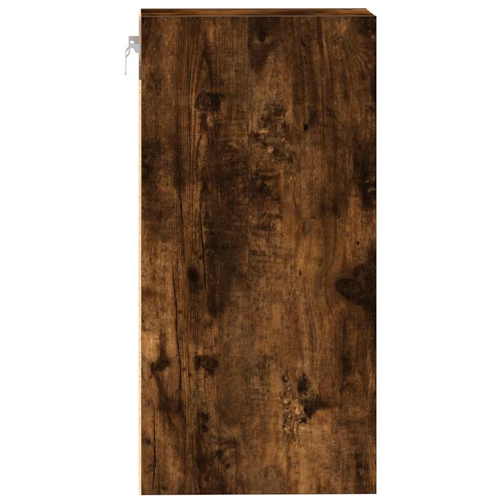 vidaXL Hanging Cabinet Riga Smoked Oak 40x29.5x60 cm Engineered Wood