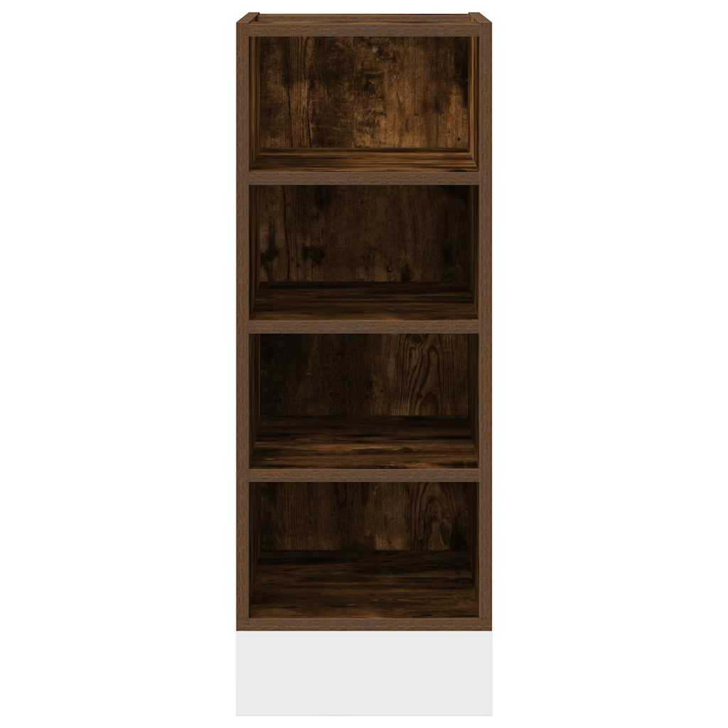 vidaXL Bottom Cabinet "Riga" Smoked Oak 30x44,5x81,5 cm Engineered Wood